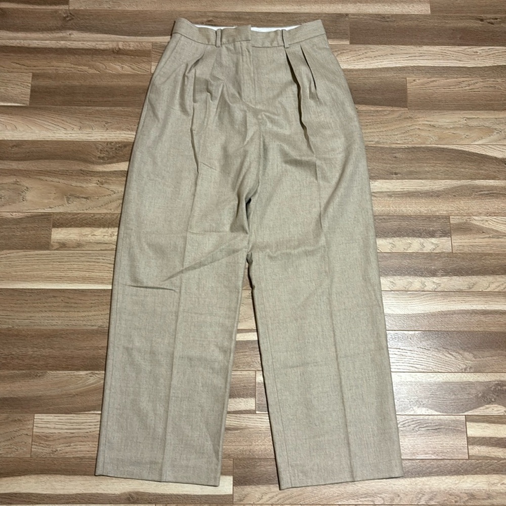 Babaton wool pleated wide trousers